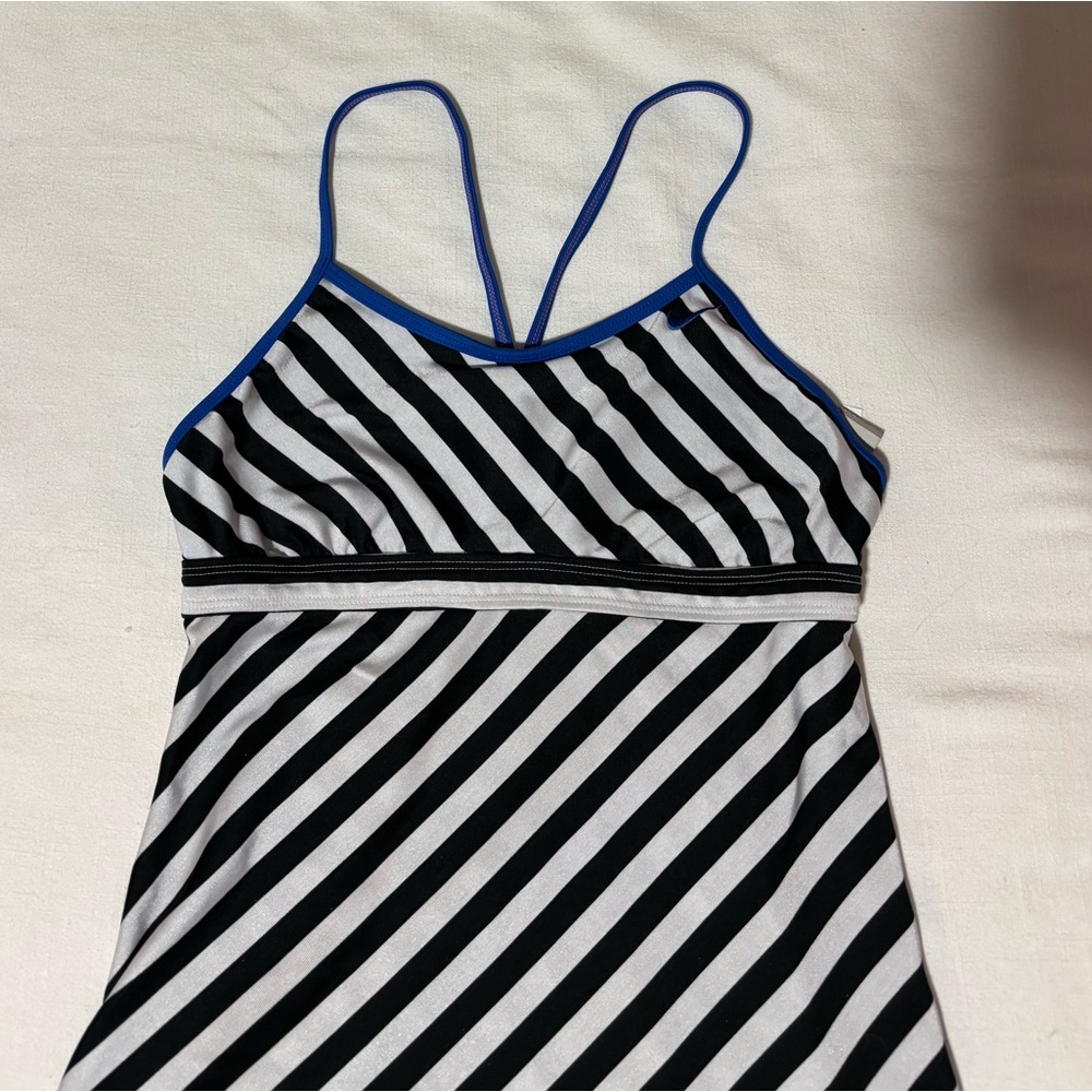 Striped Black and White Nike Tank Top